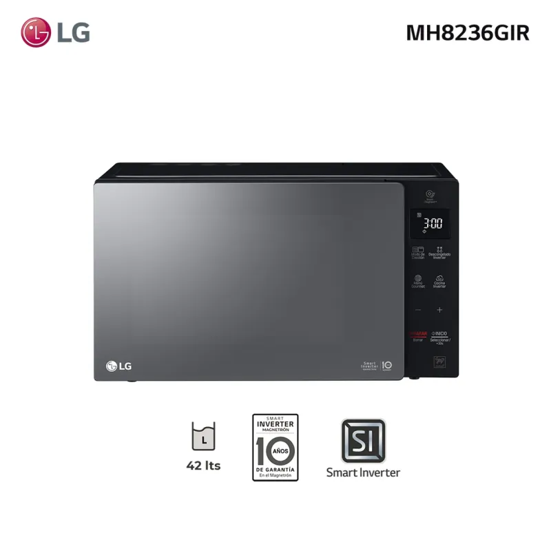 Microondas LG inverter con grill 42L MH8236GIR