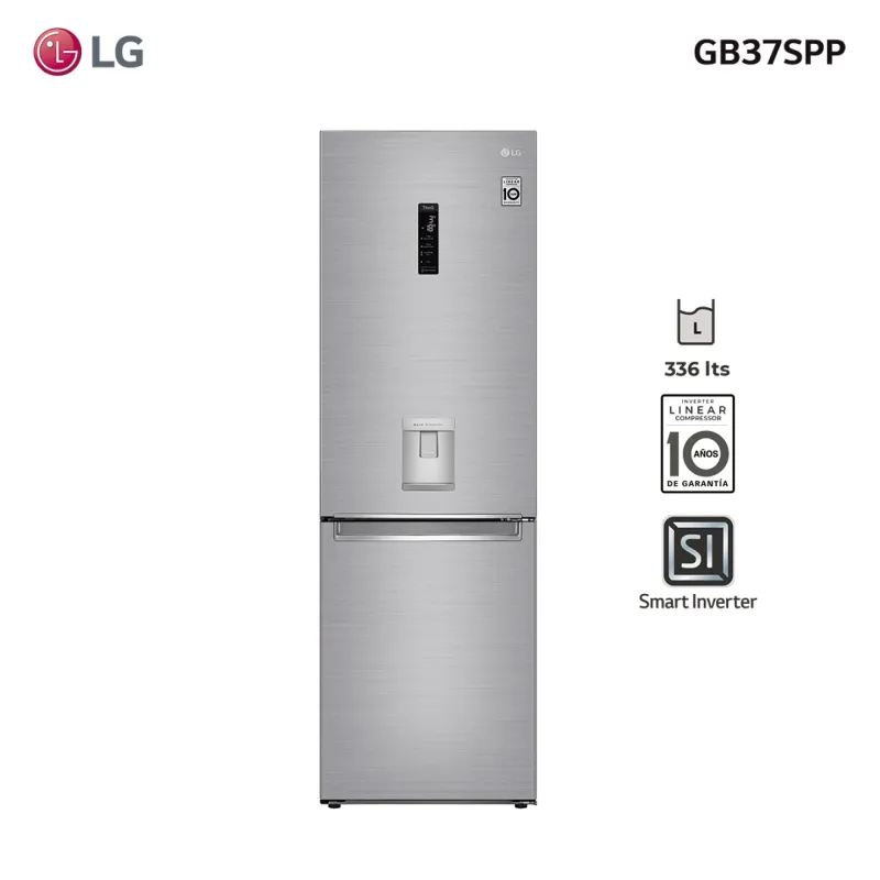 Refrigerador Heladera LG inverter 336L GB37SPP