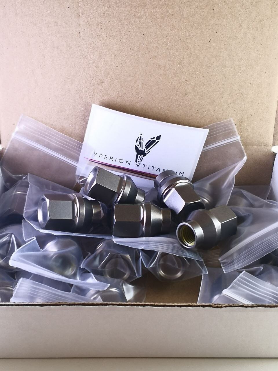 Extended thread titanium lug nuts for Toyota Yaris GR