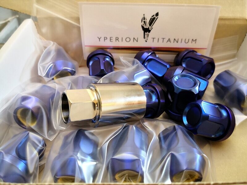 Titanium locking lug nuts for Tesla