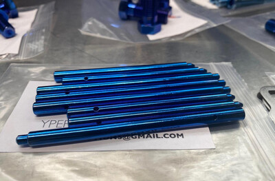 Titanium caliper pins for Subaru STi, front