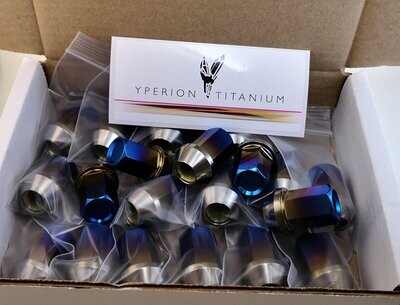Yperion Titanium Closed end lug nuts for Honda S2000, 35mm long