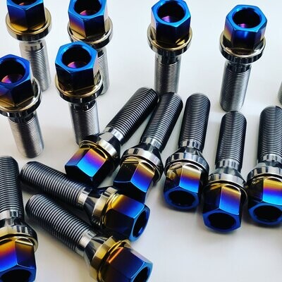 Titanium lug bolts for BMW F and G series, m14x1.25, 28mm shank