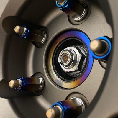 Titanium hub centric rings for Subaru WRX STi