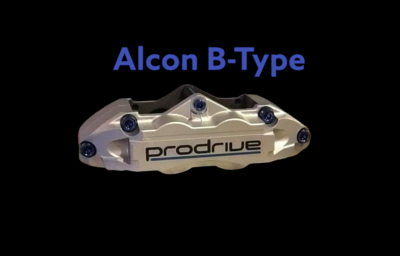 Titanium brake pad shims for Alcon B type calipers (Prodrive Subaru)