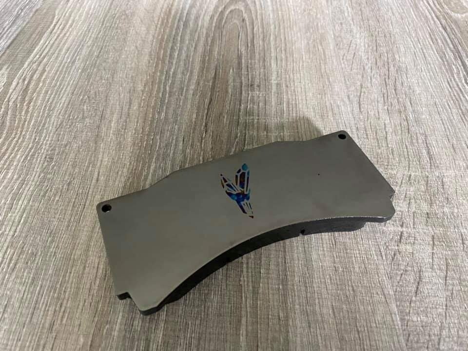 Titanium brake pad shims for Ap Racing CP 9660 calipers
