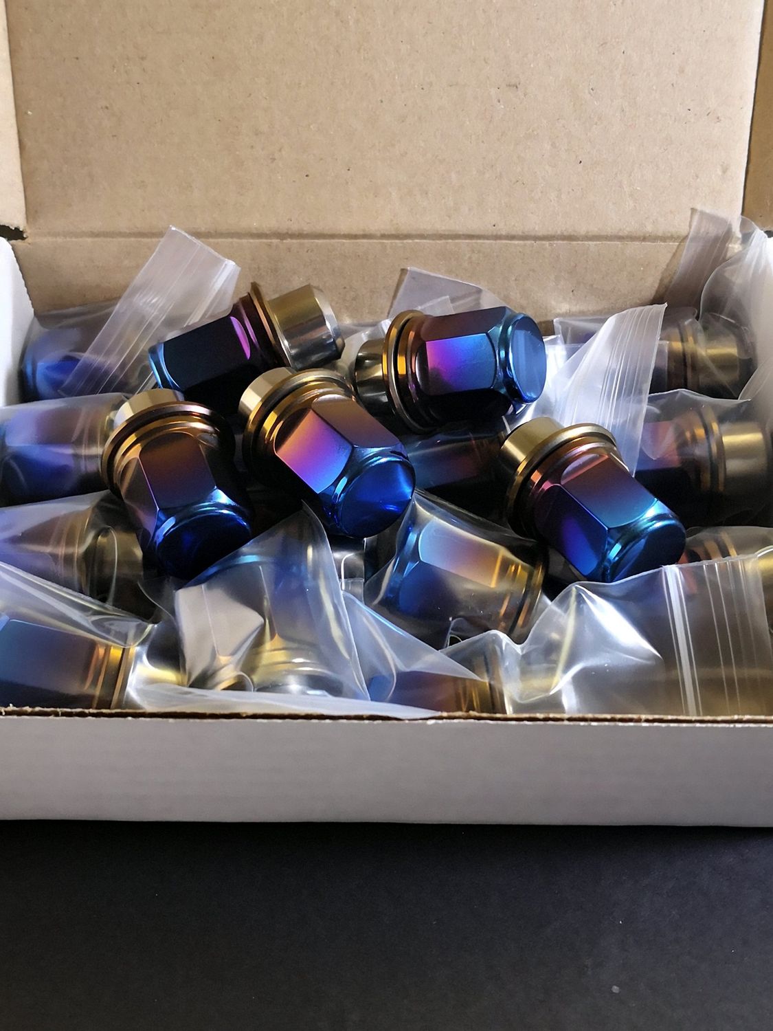 Titanium lug nuts for Mitsubishi Evolution X (original wheels)