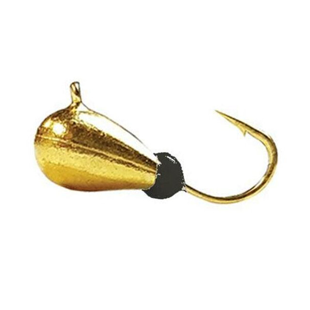 Fiskas Wolfram 4mm Gold w/ Black Bead, GB85-4