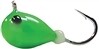 Fiskas Wolfram Jigs 3mm Epoxy- Green w/ Glow Bead, E63-3