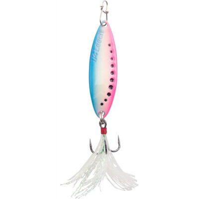CLAM LEECH FLUTTER SPOON 1/8OZ GLOW RAINBOW