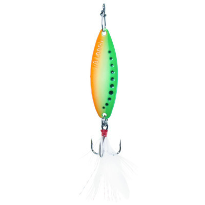 CLAM LEECH FLUTTER SPOON 1/4OZ GLOW FIRETIGER