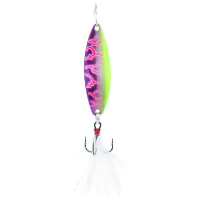 CLAM LEECH FLUTTER SPOON 1/4OZ GLW PINK LIGHTNING