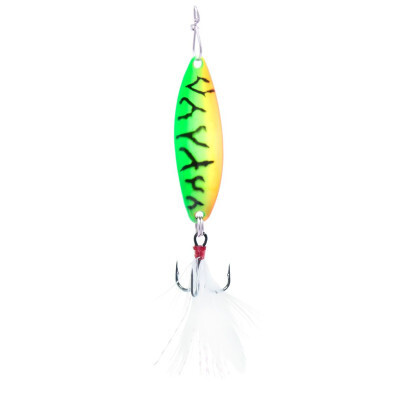 CLAM LEECH FLUTTER SPOON 1/4OZ FIRETIGER LIGHTNING