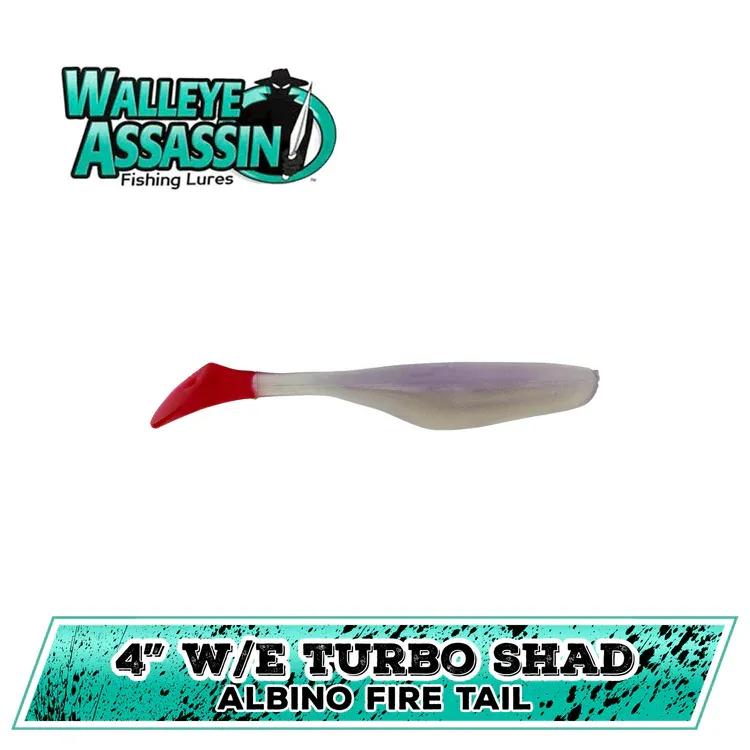 WALLEYE TURBO SHAD 4"ALB.FIRE BASS ASSASSIN
