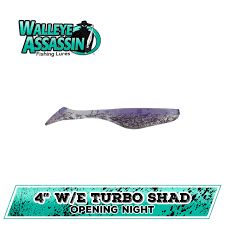 Walleye Assassin Turbo Shad 4" Opening Night