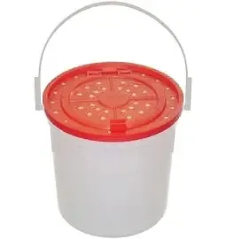 4 QT Bucket White w/ Red Lid