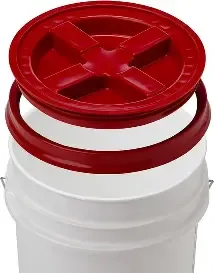 5 Gal Lid White/Red, 50060