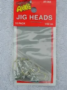 ARKIE JIGHEAD 10PK 1/16 UNPAINTED 2