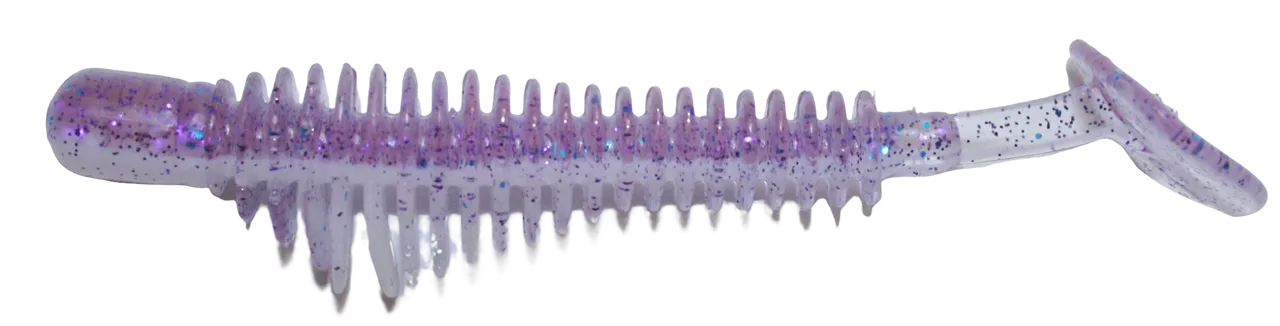 Authent X  BFishN 3.25" Pulse-R Purple Glitter w/ White Core