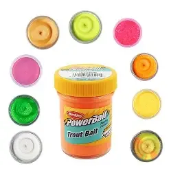 BERKLEY POWERBAIT TROUT BAIT MALLOW GLOW RED FLK 1.75OZ