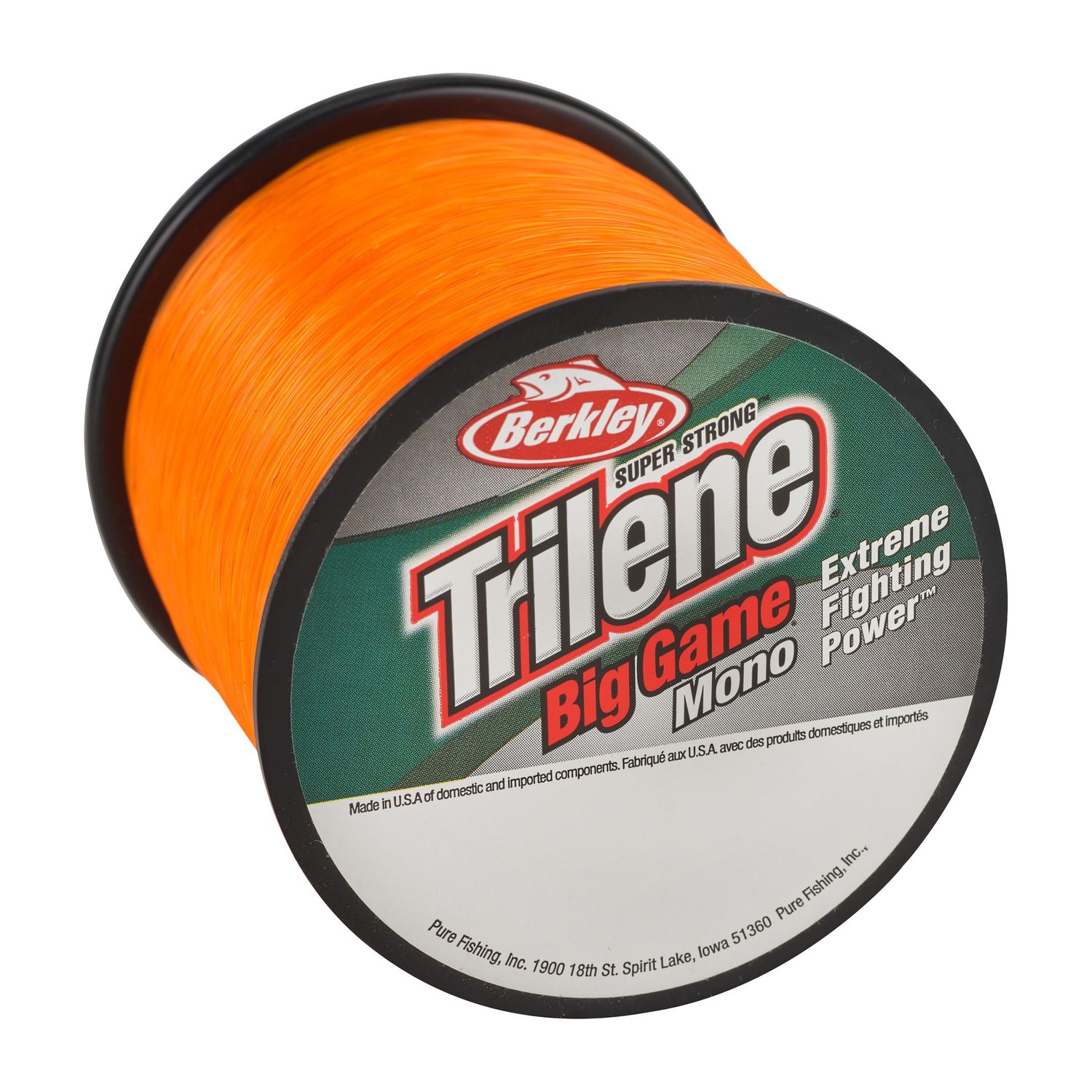 BERKLEY TRILENE BIG GAME MONO 25LB 595YD BLAZE ORANGE