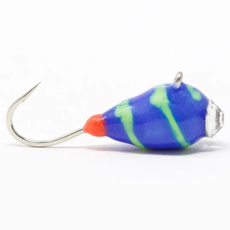CLAM DROP KICK JIG SZ12 BLUE/LIME SWIRL