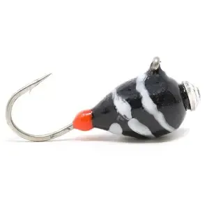 CLAM DROP KICK JIG SZ10 BLACK/WHITE SWIRL