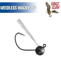 EAGLE CLAW FINESSE WEEDLESS JIG BLACK 3/16OZ