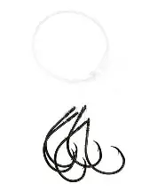 EAGLE CLAW STRIPED BASS INLINE OCTOPUS BAITHOLDER SNELL 36" SZ5/0 5PK