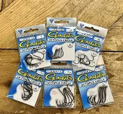 EAGLE CLAW OCTOPUS CIRCLE HOOK SZ3/0 PLATINUM BLACK