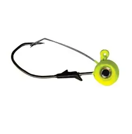 EAGLE CLAW WEEDLESS EAGLE EYE JIG HEADS 1/8OZ CHARTREUSE