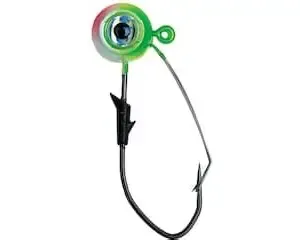 EAGLE CLAW WEEDLESS EAGLE EYE JIG HEADS 1/8OZ RAINBOW