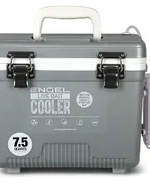 ENGEL PRO BAIT COOLER 7 QT SILVER RECHARGE PUMP SS HINGE