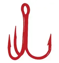 GAMAKATSU RED TREBLE HOOK 10PK #8