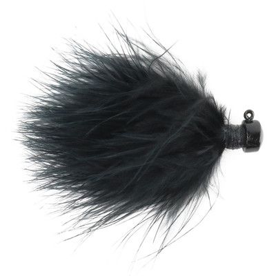 NL MARABOU JIG 3/32  BLACK MARJ3-3