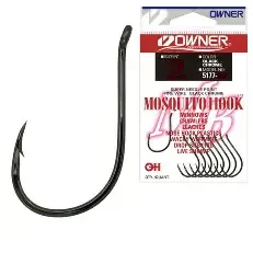 Owner Mosquito Hook Size 1 Black Chrome 8pk