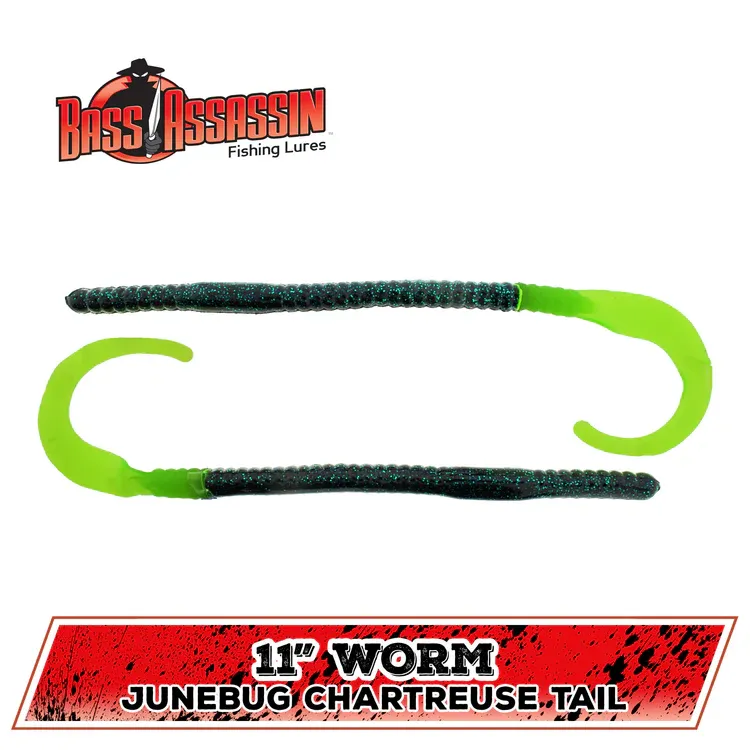 bass assassin  worm 11 june bug/chart tail