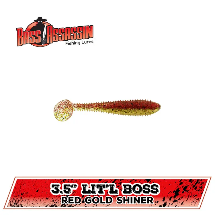 bass assassin lit'l boss 3.5 red gold shiner