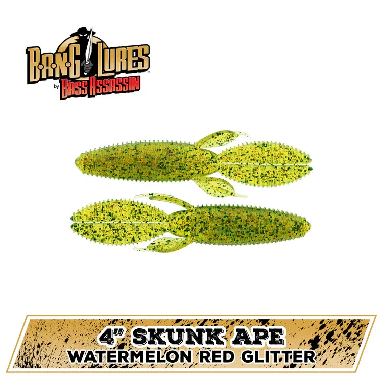 bass assassin litl skunk ape 4.25 watermelon/red