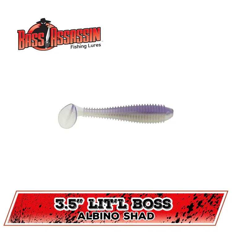 bass assassin lit'l boss 3.5 albino shad
