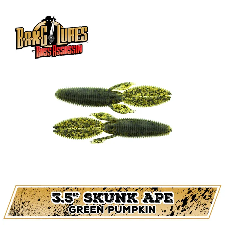 bass assassin litl skunk ape green pumpkin  2
