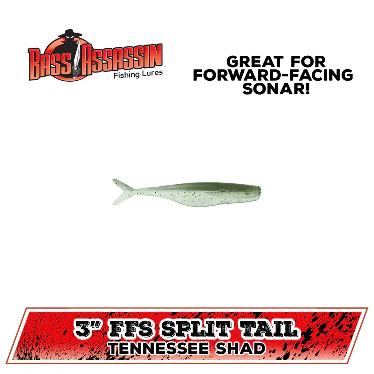 bass assassin spilt tail 3" tennessse shad