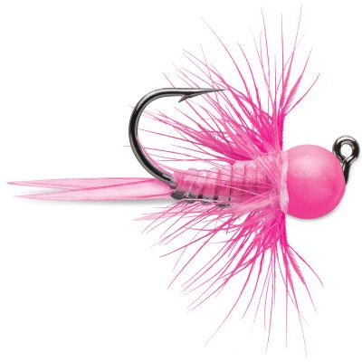 VMC Pro Series Tungsten Fly Jig 1/64 Glow Pink, 124337