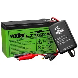 Vexilar Battery &amp; Charger, Lithium 12V 12AMP