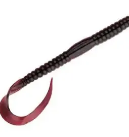 bass assassin  worm 7.5 black/red