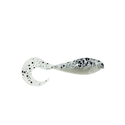 panfish assassin curl shad 2" silver phantom