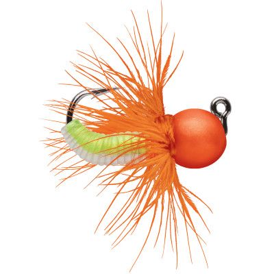 tung fly jig orange chart glow 1/16