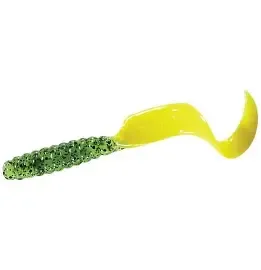 Mister Twister Tail 20pk 3"Lime/Yellow