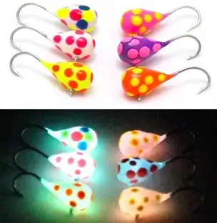 Widow Maker Tungsten Dropper Glow #12 Pink/Yellow Polka Dot