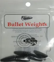 Bullet Weight Worm, 1/4oz Black 5/pk